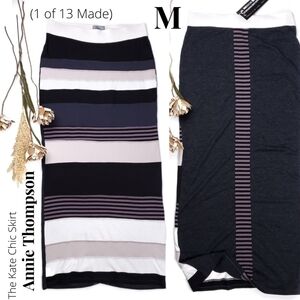 Annie Thompson Kate Chic Skirt Sz M (Special Make 1 of 13 ) Grey Cream S…